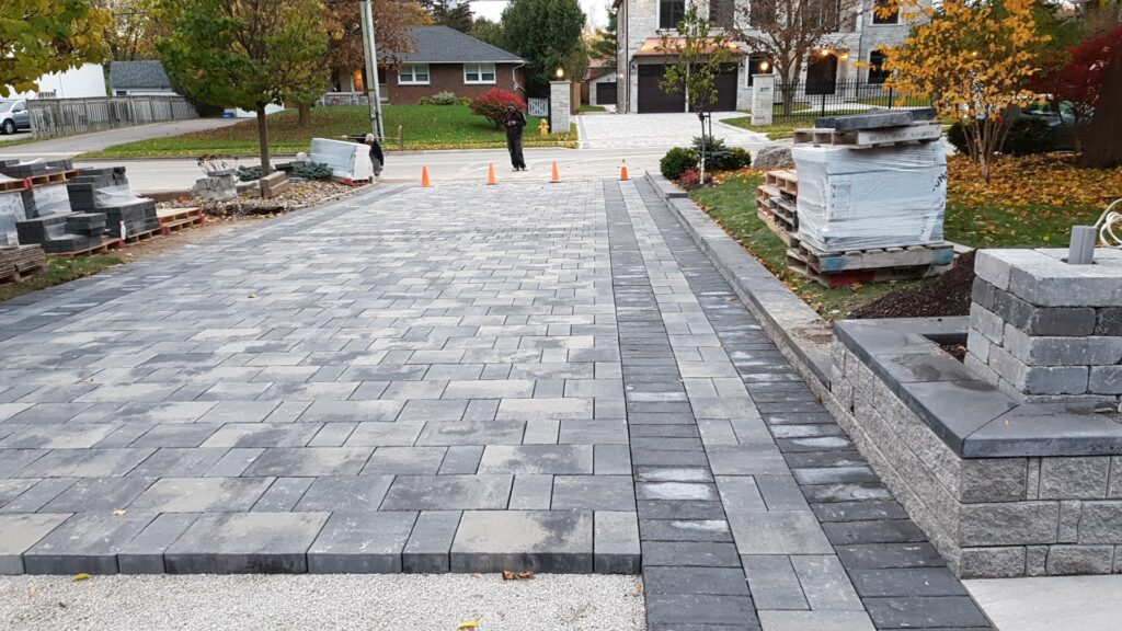 Interlock Driveway Install Terrastone Landscaping